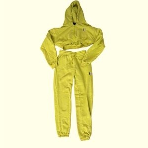 The local love club size Medium cropped hoodie and  pants made in Los Angles